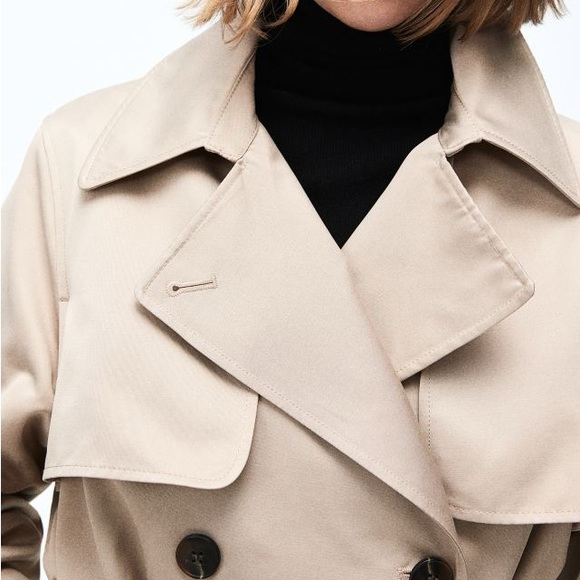 H&M Double-breasted Twill Trench Coat. - Picture 5 of 9